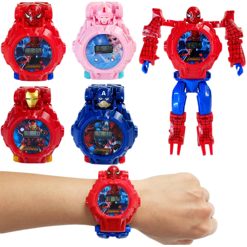 Marvel Человек паук Капитан Америка Замороженные мультфильмы ручная деформация