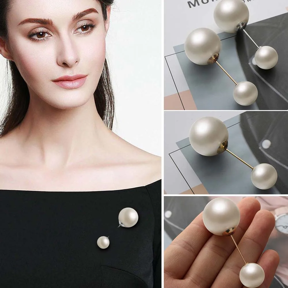 1 шт. Очаровательная Женская двойная голова искусственная футболка воротник