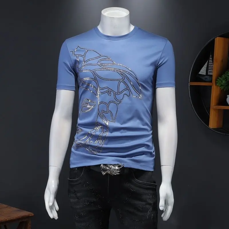 

Men's 2021 summer new leisure short sleeve T-shirt Youth printing Korean round neck half sleeve t-sleeve