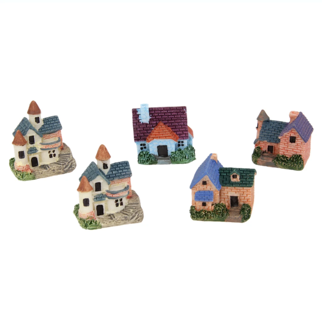 5шт микро миниатюрный Винтаж Европейский Вилла Статуя Рисунок Набор сделай сам