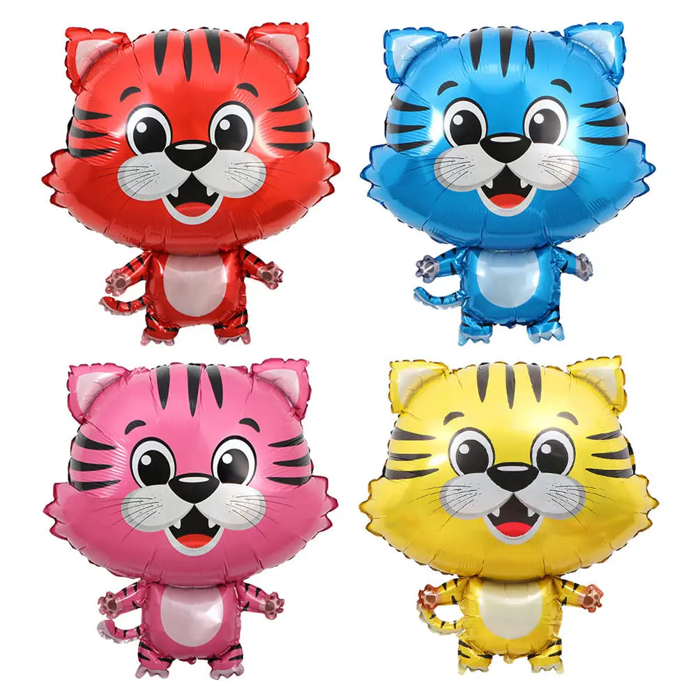 

2022 New Year's Day Decoration Happy Tiger Aluminum Film Balloon Cartoon Little Tiger Shape Aluminum Foil Balloon Wholesale