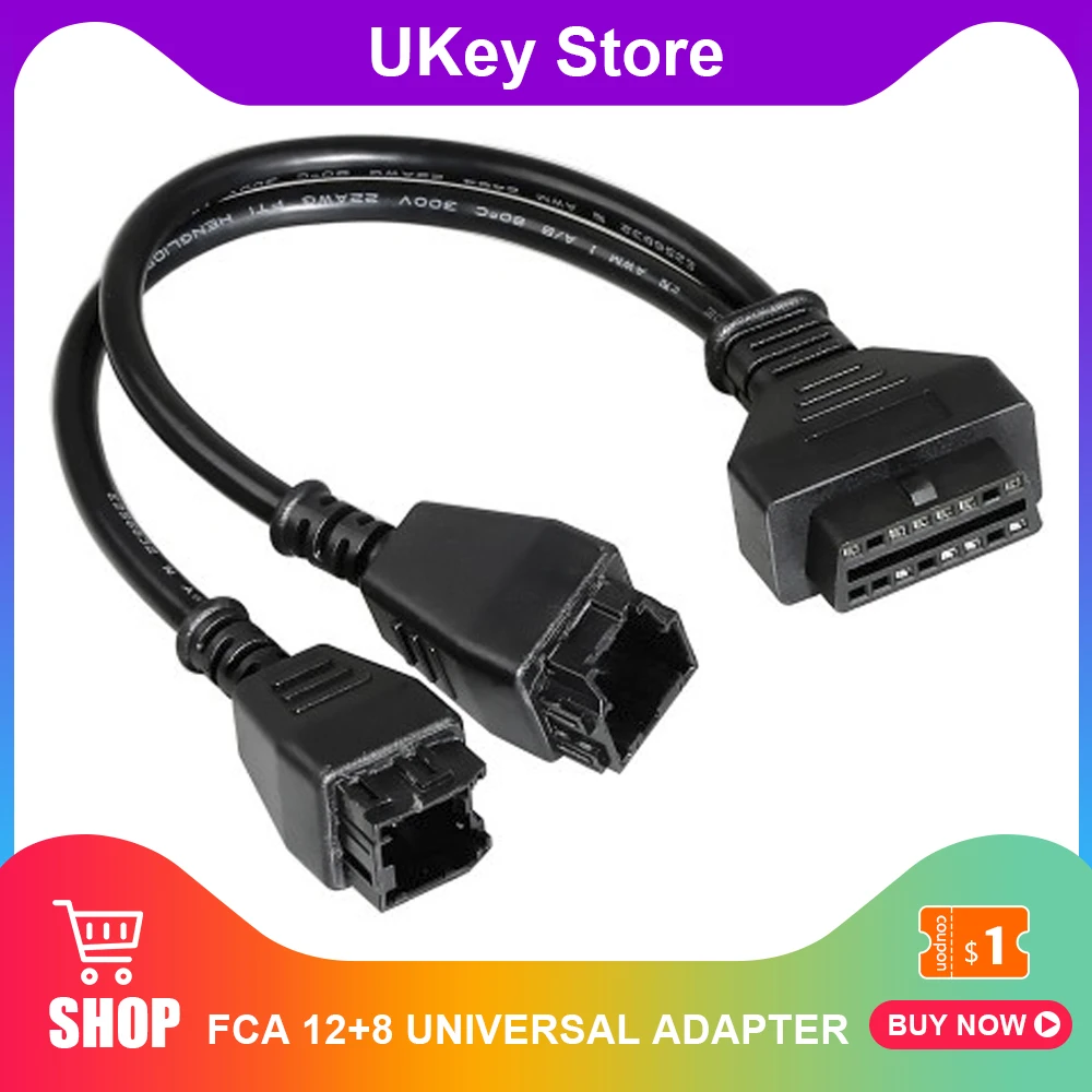 Универсальный адаптер OBDSTAR FCA 12 + 8 для X300 DP Plus/ Autel MaxiSYS /Autel IM608 / Launch X431 V - купить по