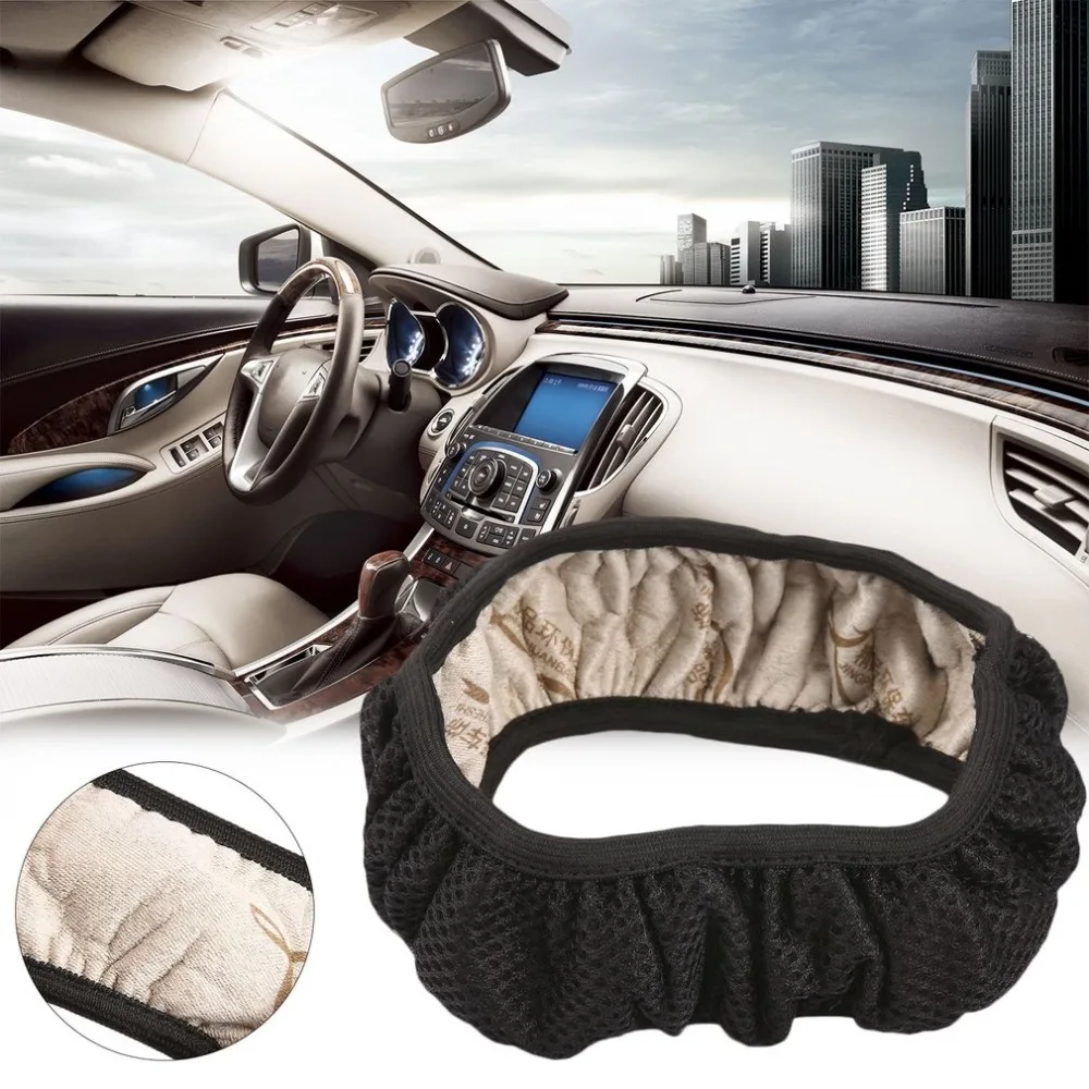 

Universal Car Auto Elastic Handmade Skidproof Car Steering Wheel Cover Blue/Black Hot Selling Drop Shipping