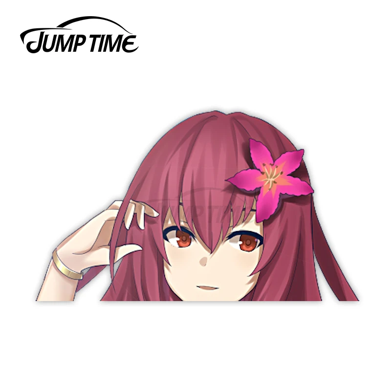 Время скачка 13x7 6 см автомобильный Декор мультяшная милая девушка автомобильные