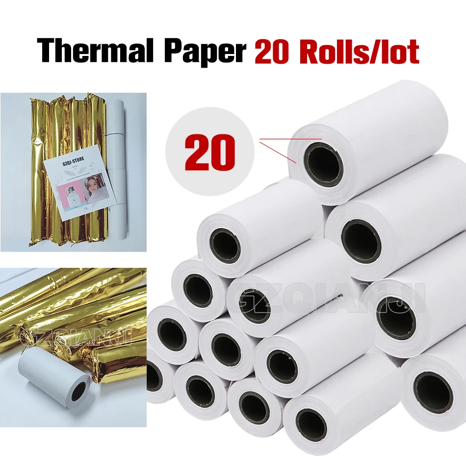 Only 20 Rolls paper Loyverse POS для телефона Android Bluetooth принтер беспроводной чековый купюр термопринтер 58 мм мини портативный карманный принтер - Цвет: Only 20 Rolls paper