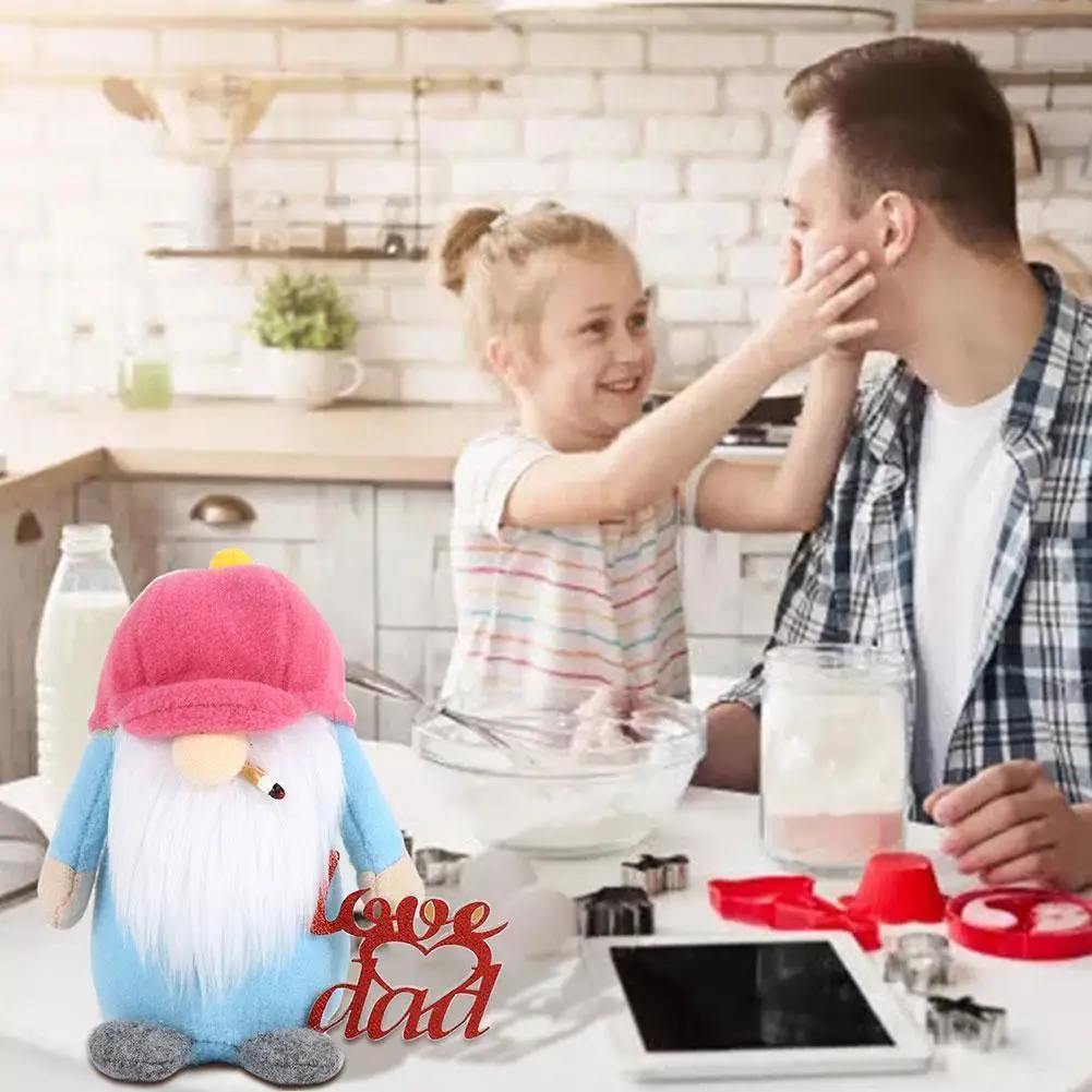 

Love Dad Father's Day Gnome Doll Handmade Gnomes Plush Faceless Home Decoration Doll Gift Day Father's Ornament Party Decor H2O9