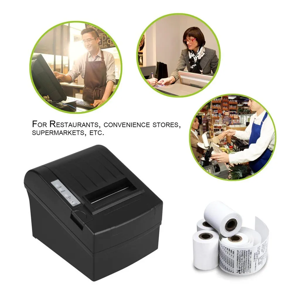 POS-8220 Portable POS Thermal Receipt Printer 80mm Auto Cutter USB Waterproof Oil-proof | Компьютеры и офис