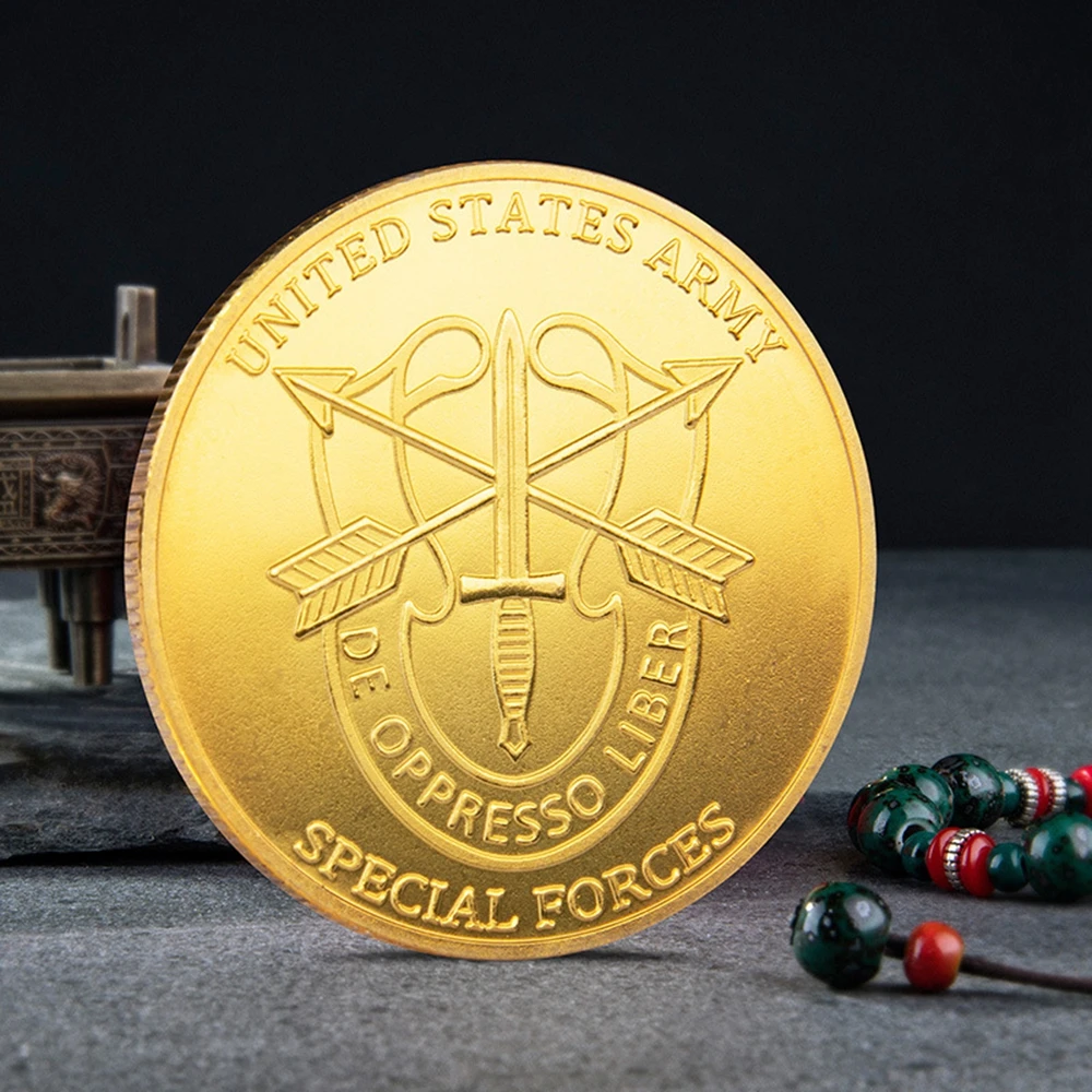 Сувенирная монета зеленый берет армии США спецназа свобода вызов коллекция