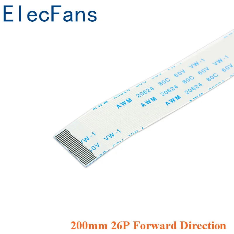 5pcs 0.5mm Pitch 200mm Length 26 Pins 26P FFC FPC Ribbon Flat Cable Forward Direction For TTL Flex Camera Touchpad Mouse Pad | Электронные