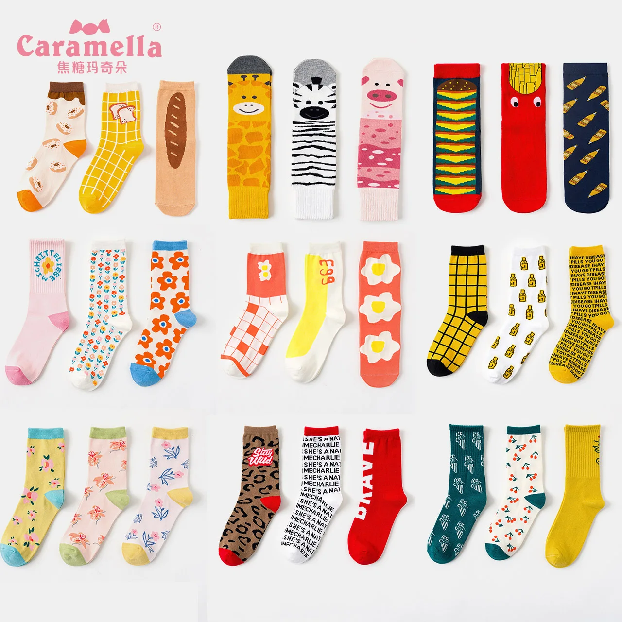 3 пары женские хлопковые носки|Носки| |