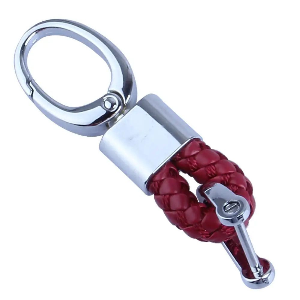 Автомобильный брелок классический мужской из натуральной кожи металлическая