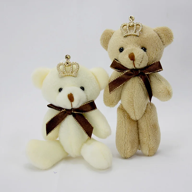 

Hot Sale 12 Pcs/lot Bow Tie 12 cm Mini Bear Dolls Plush Stuffed Toys,Girls Birthday Gift Small Pendant,Stuffed Plush Animals