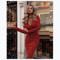 new fashion womens dress spring and autumn sexy dress long sleeve solid color skirt