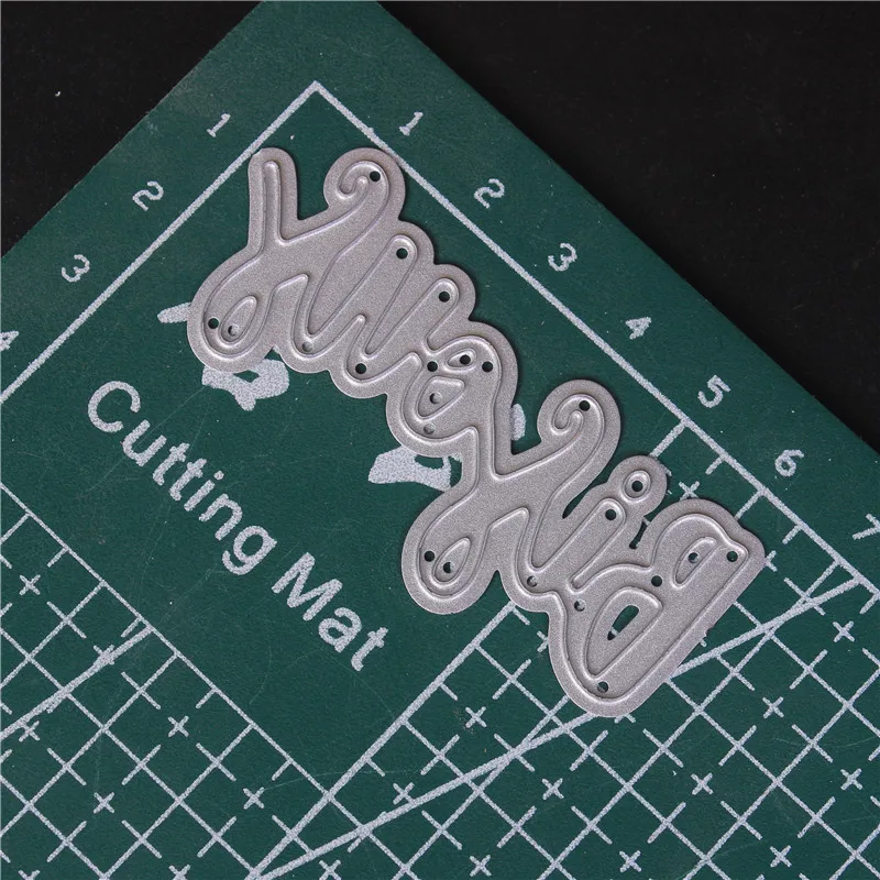 Металлические Вырубные штампы с французскими надписями для скрапбукинга своими