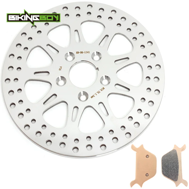 

BIKINGBOY Front Brake Disk Disc Rotor Pads FXRT Sport Glide FLST FLSTN Heritage FLSTF Fat Boy FXSTC FXSTS 90 91 92 93 94 95 96