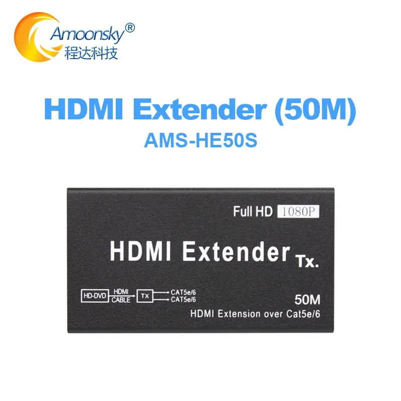 50 м HDMI совместимый удлинитель 1080p HDMl передатчик приемник over Cat 5e/6 RJ45 Ethernet