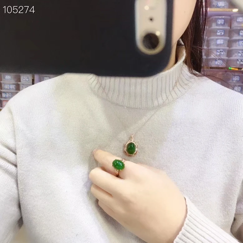 KJJEAXCMY Изящные Ювелирные изделия имитация серебра натуральная яшма Женское