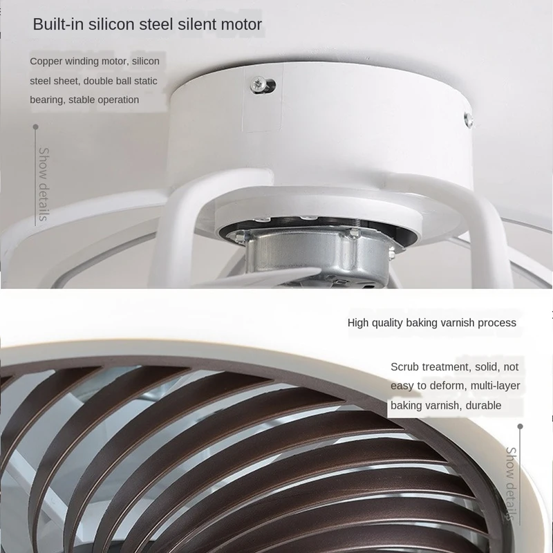 Умный потолочный вентилятор с дистанционным управлением выдвижной бесшумный