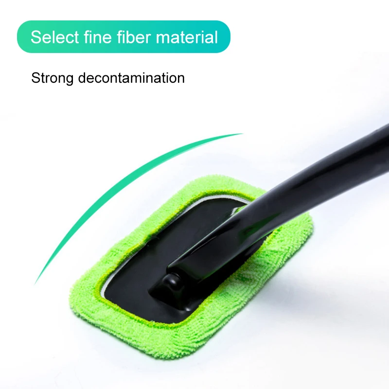 

Window Windshield Cleaning Tool Microfiber Cloth Car Cleanser Brush with Detachable Handle Auto Inside Glass Wiper lpfk Cleaning