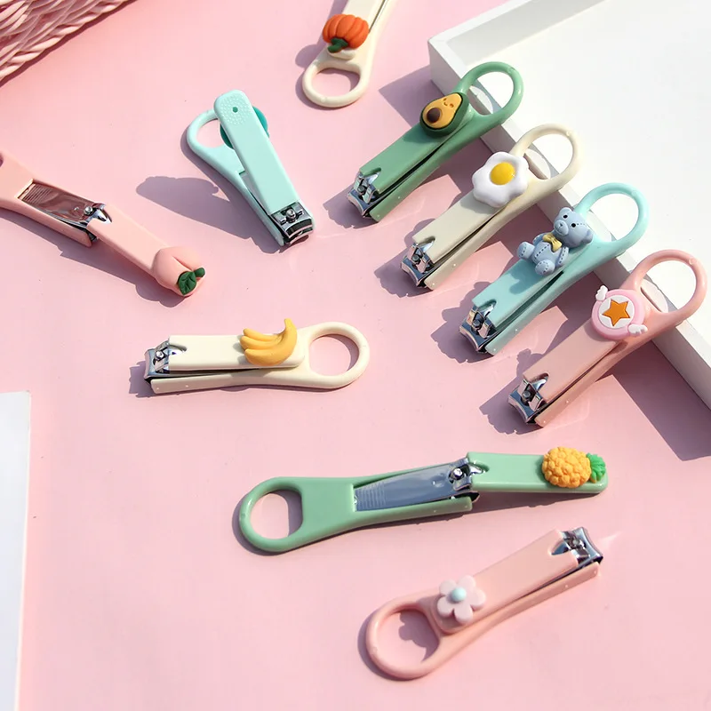 

New Nail Clippers Keychain Stainless Steel Wide Jaw Opening Manicure Fingernail Cutter Thick Hard Ingrown Toenail Scissors tools