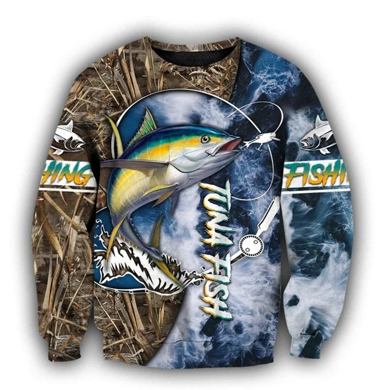 

New life tuna fishing and releasing 3D printed Hoodie men's fashion Hoodie Sweatshirt autumn casual Hoodie Sweatshirt