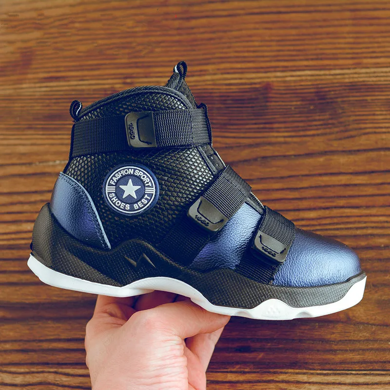 Осенне зимние детские ботинки обувь для мальчиков Модные ботильоны из