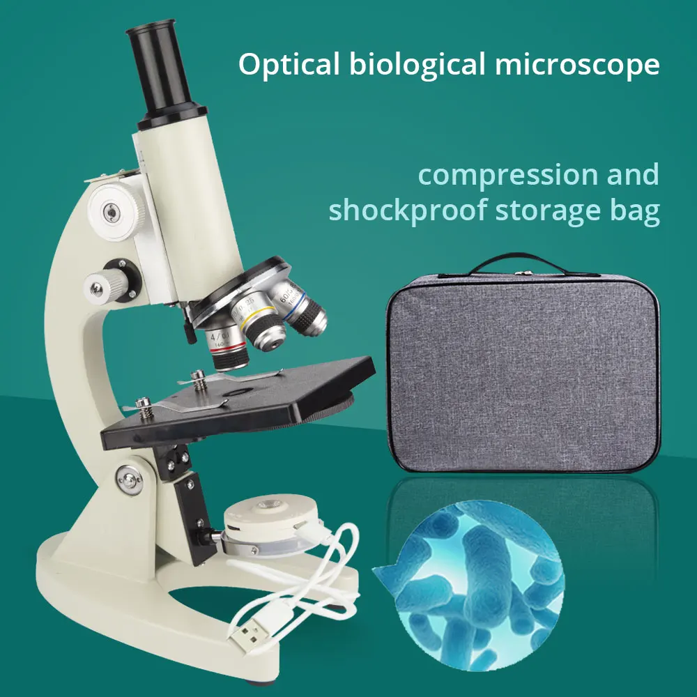 Microscopio óptico profesional, microscopio biológico 40-10000X de gran aumento, fotografía HD, Microbe de espermas de universidad de escuela media