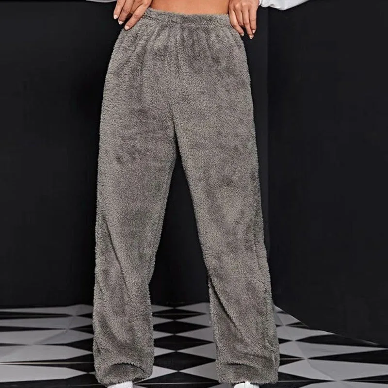 

Zoulv Autumn and Winter 2020 Loose Leggings Soft High Waist Trousers Polar Fleece Warm and Comfortable Pocket Casual Home Pants