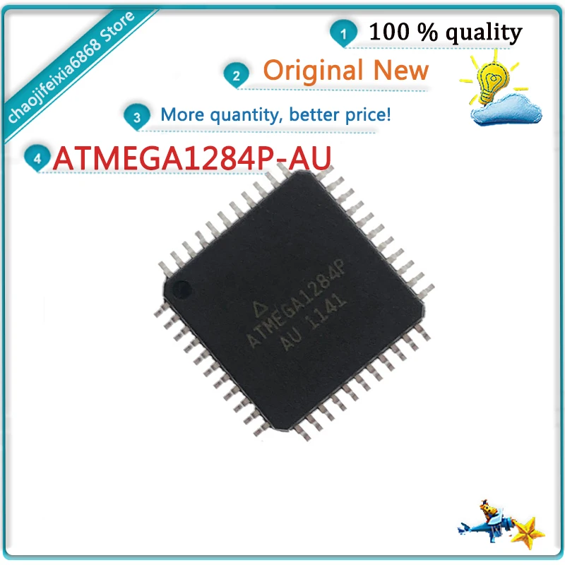 5 шт. 10 шт./лот! Флэш память ATMEGA1284P AU QFP44 ATMEGA1284 микроконтроллер 8 бит AVR 128K новый
