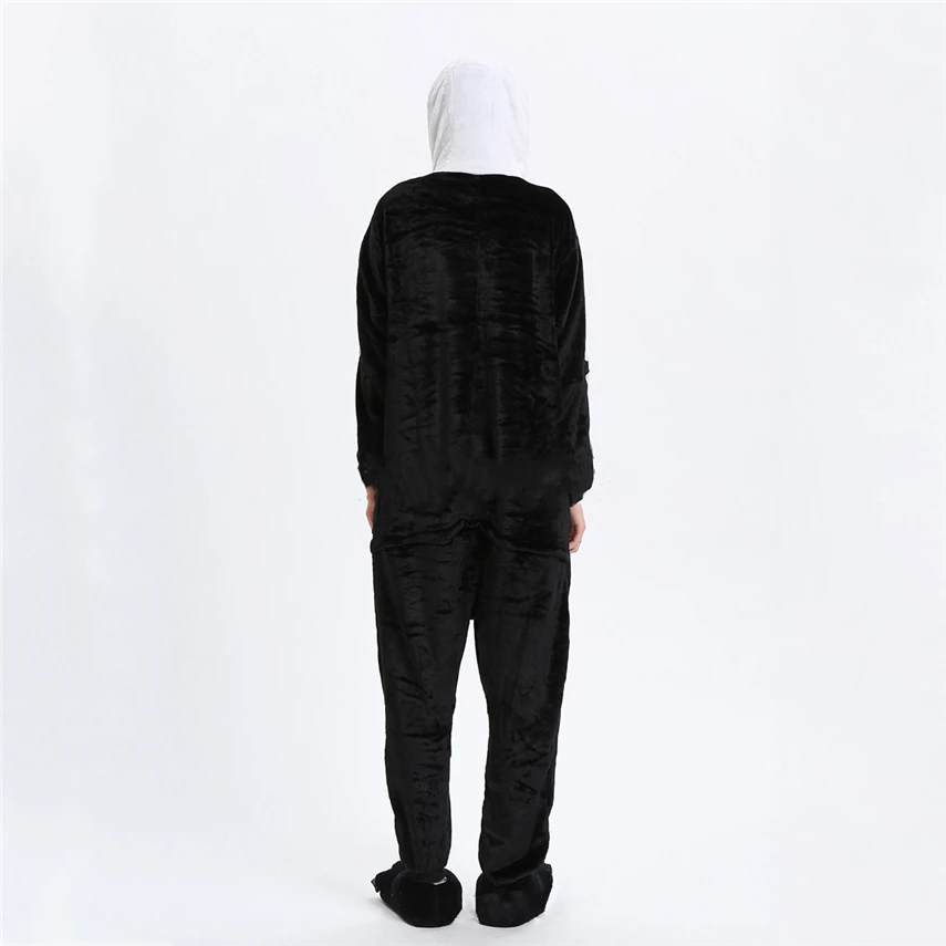 

Skeleton Robes Jumpsuit Sleepwear Cosplay Costume for Adult Halloween Disguise Devil Sleep Home Wear Clothing with Hat