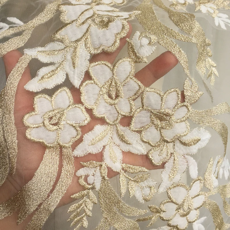 1 шт./лот новые большие свадебные кружевные переводки из белого золота сделай сам