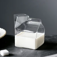 xiaomi japanese style glass milk cup square milk box microwave oven can heat creative home kitchen tableware breakfast cup