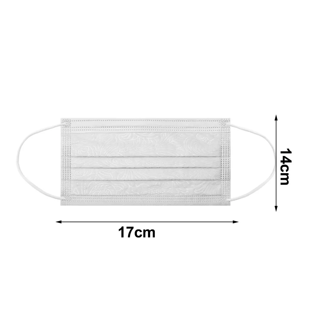 

Headband masques 50PC mascarillas Adult's Spunlace Non-reusable Breathable Printed Mask maseczki ochronne mscara #