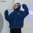 Толстовка Женская с принтом, простой Универсальный мягкий пуловер в Корейском стиле для отдыха, повседневный Свитшот BF