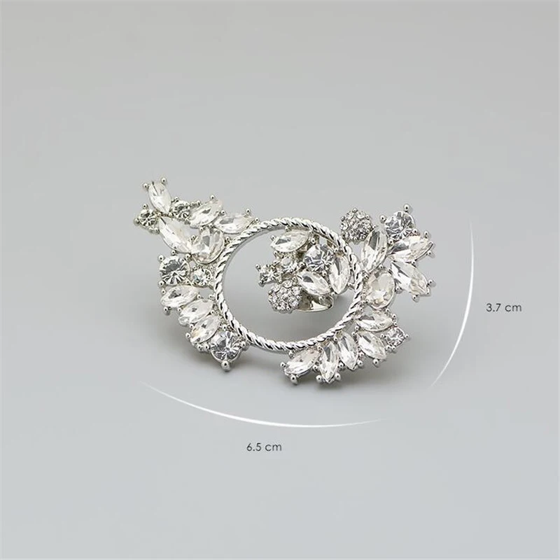 2PCS Rhinestone Shoe Charm Flower Buckle Detachable Shoe Clips Bridal Wedding Party Shoe Decor