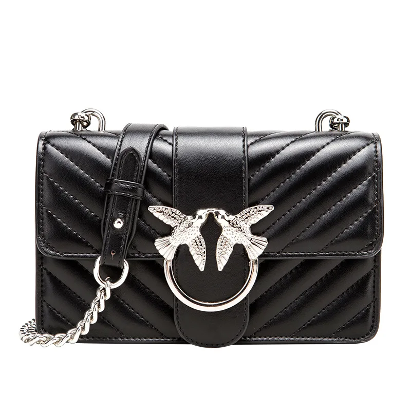 

Luxury Designer Lock Bag Women 2021 New Fashion Texture Swallow Bag Brand Shoulder Bag Women Messenger Bag Chain Bag Small Bag
