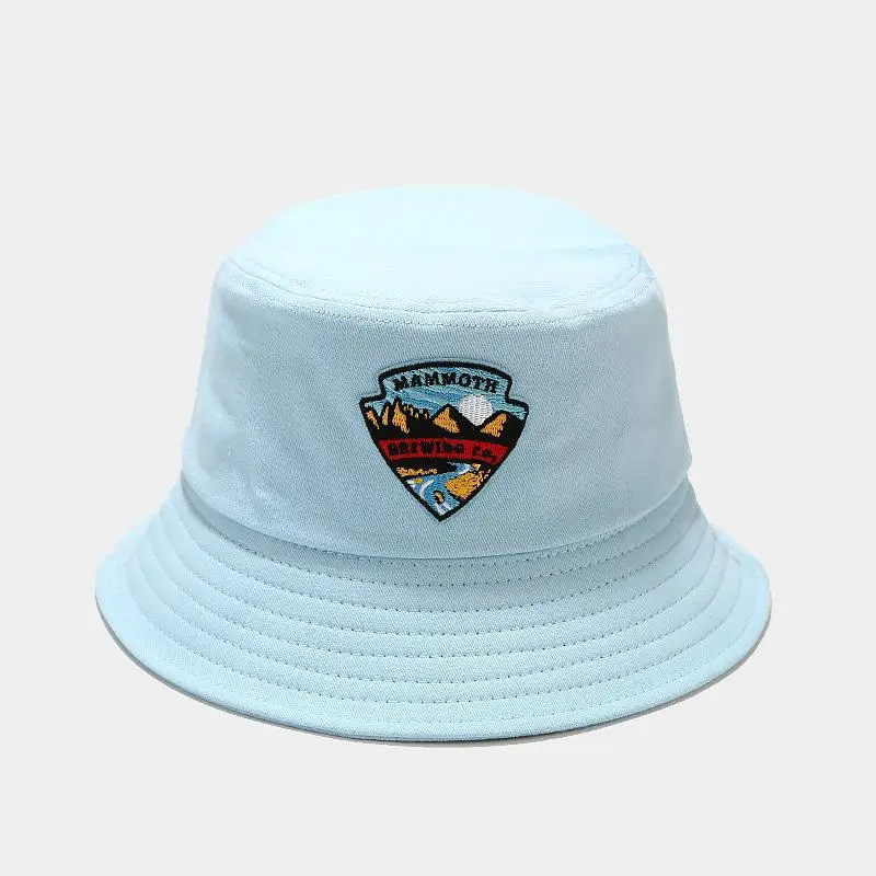

2021 cotton Cartoons pattern embroidery cotton Bucket Hat Fisherman Hat outdoor travel hat Sun Cap Hats for Men and Women 129