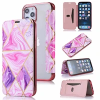 marble leather flip phone case for iphone 11 12 pro max mini xs max xr x 8 7 6s 6 plus se 2020 wallet card slot stand cover case
