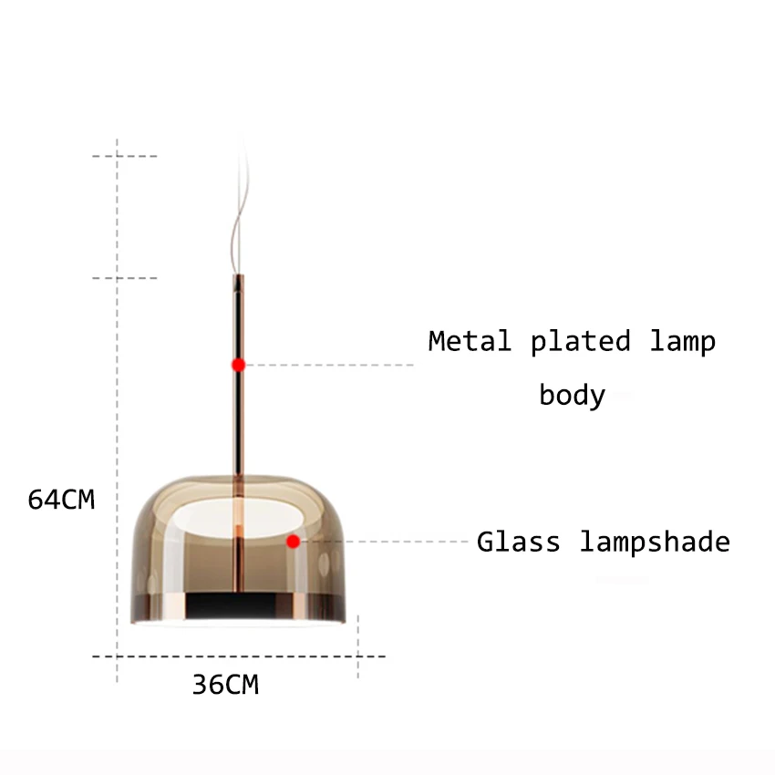Светодиодный стеклянный подвесной светильник в скандинавском стиле современная