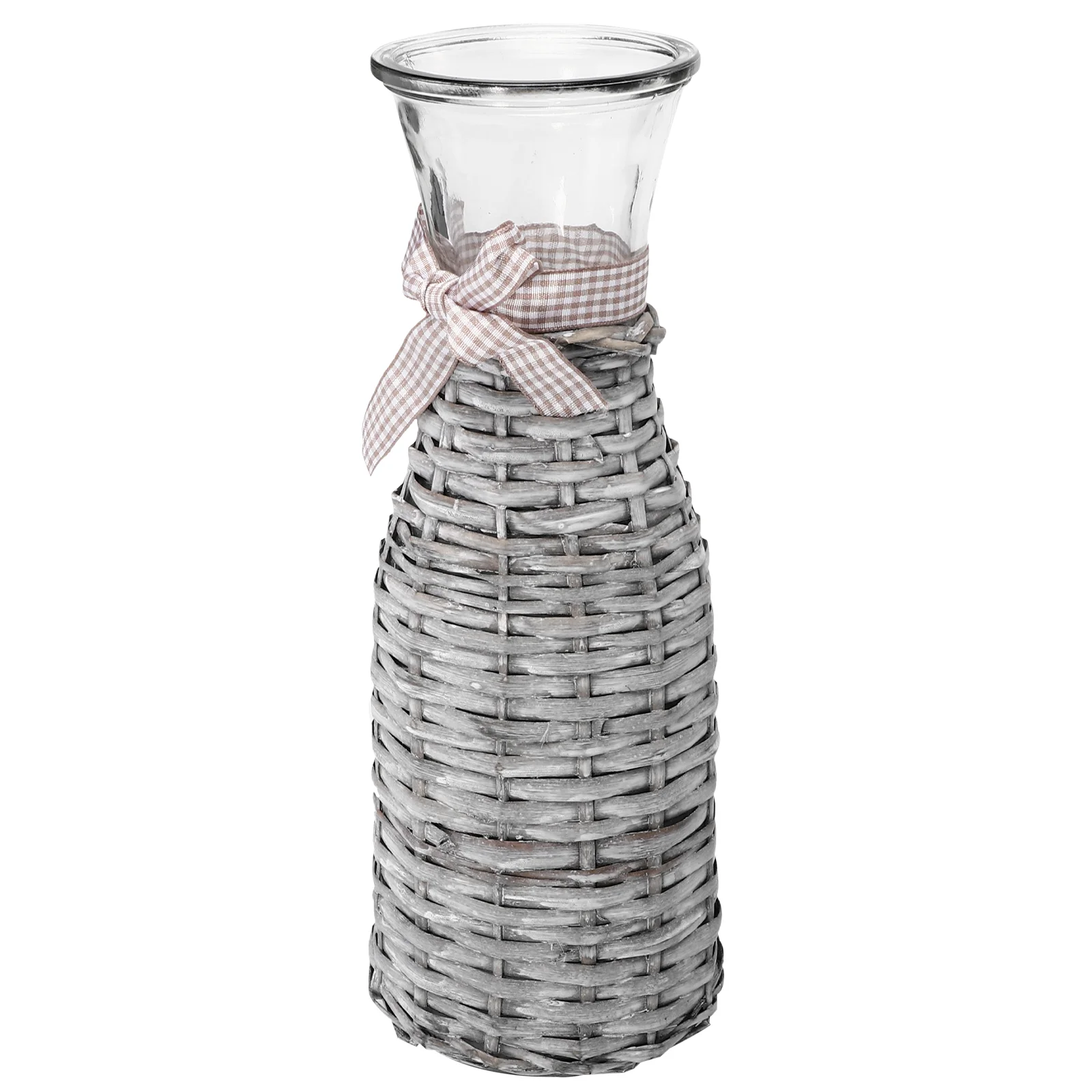 

Декоративная стеклянная ваза, контейнер для сухих цветов, домашнее Плетеное украшение, 1 шт.