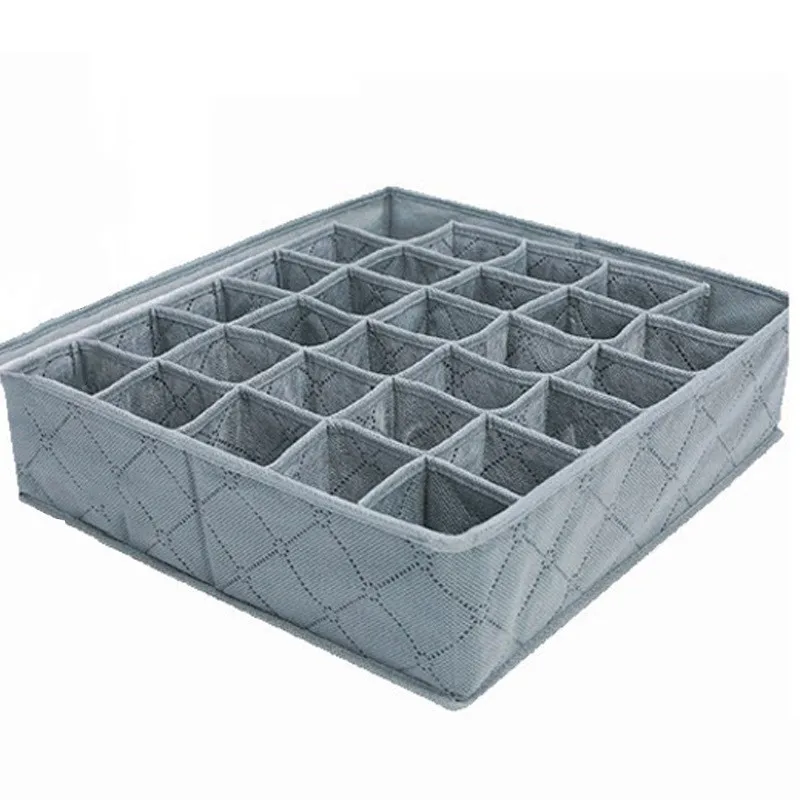 6/7/8/24/30 Grid Bra Underwear Socks Storage Organizer Box Non-woven Fabrics Foldable Large Capacity Bedroom Closet Wardrobe | Дом и сад