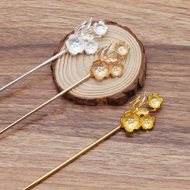 

10 шт., Металлические Блестящие палочки для волос, 25 х36 мм