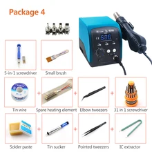 858D Smart Blue Screen Desoldering Station Hot Air Gun High-power Digital Display 750W Mobile Phone Repair Tool