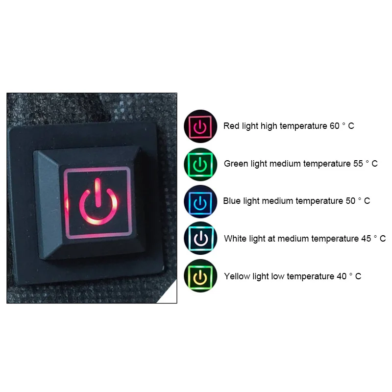 

8-in-1 USB Heated Pads Vest Warming Down Coat Heating Sheet Clothing Winter 5 Modes BMF88