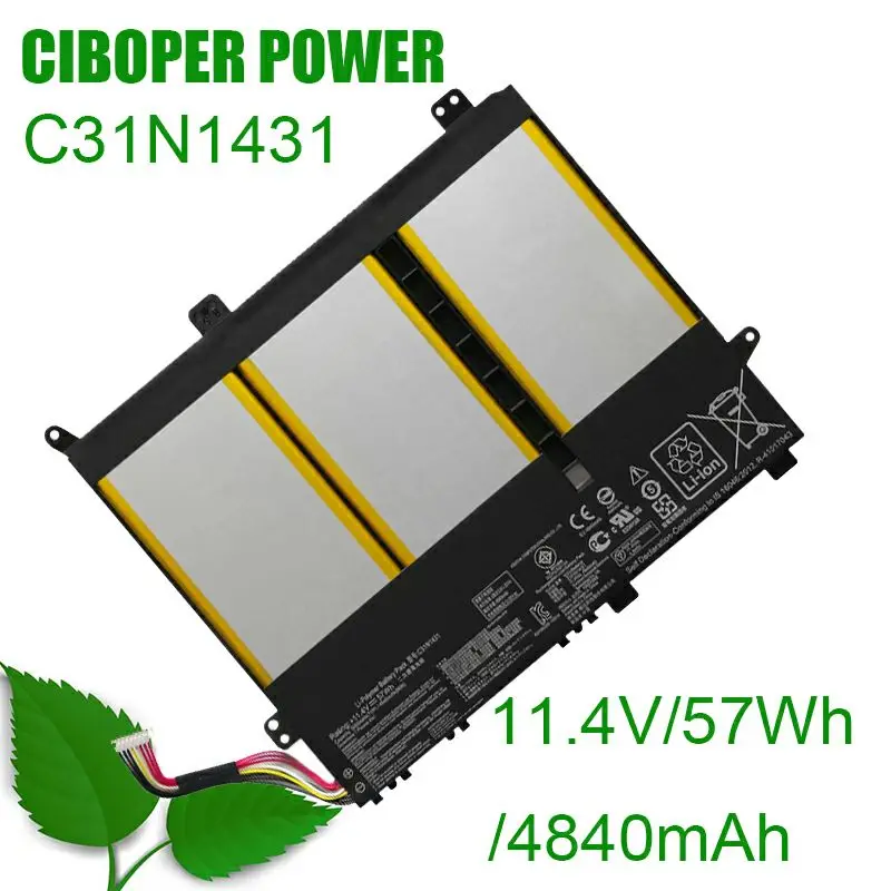 CP Оригинальный аккумулятор для ноутбука C31N1431 11,4 в/57WH/4840 мАч для EeeBook R416SA L403SA E403SA-WX0002H FA087T VivoBook L403NA R416NA