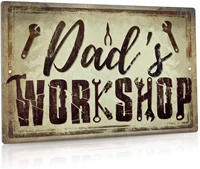vintage home decoration metal tin sign dads wor shop retro living room bedroom decoration metal plate 8x12 or 12x16 inches