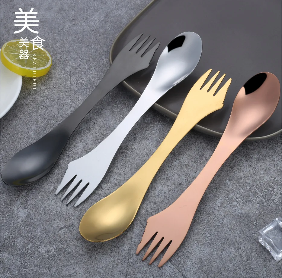 Ложка-вилка из нержавеющей стали 304 | Спорт и развлечения