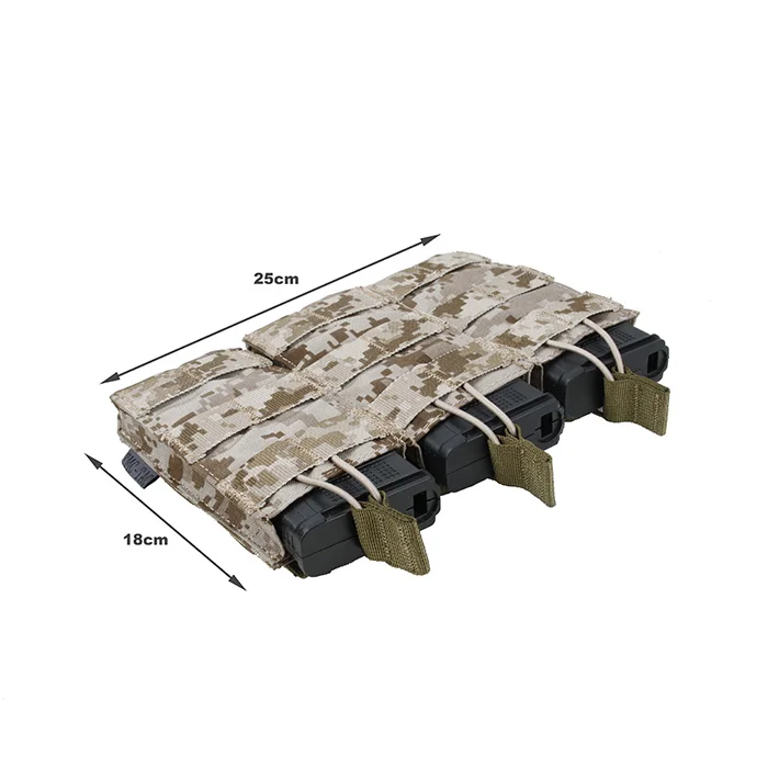 TMC Cordura Мультикам тройной MOLLE открытый Топ 5,56 подсумок мультикам черный AOR1(SKU051131