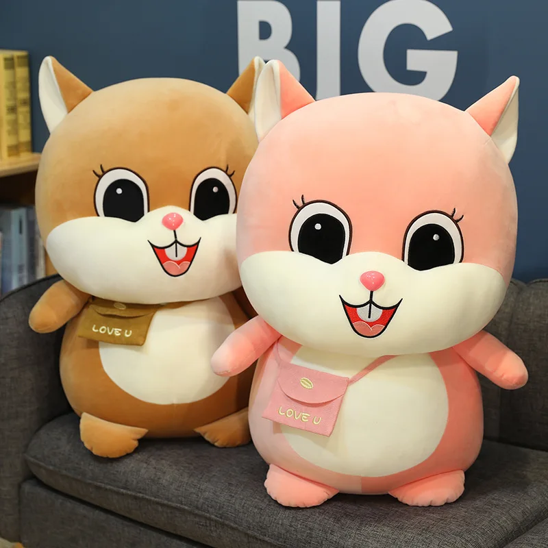 

23-60CM Squirrel Doll Plushies Stuffed Anime Toy Hamster Pillow Girl Creative Gift Stuffed Animals