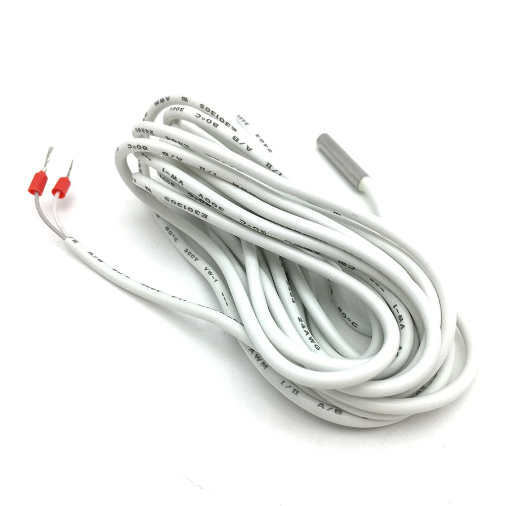 

3 meters White Metal Sensor Probe for Temperature Controller Room Thermostat